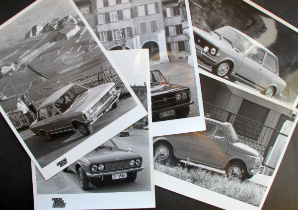 Fiat Modellprogramm 1972 fünf original Werksfotos (11447)
