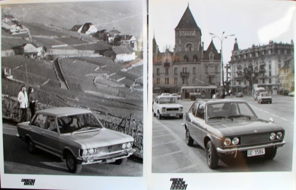 Fiat Modellprogramm 1972 fünf original Werksfotos (11447)