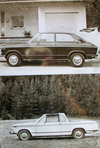 BMW Modellprogramm 1972 sechs original Werksfotos (11446)