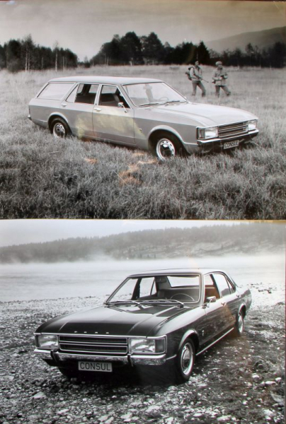 Ford Granada Modellprogramm 1972 sechzehn original Werksfotos (11444)