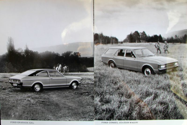 Ford Consul Modellprogramm 1972 sechs Original-Werksfotos (11443)