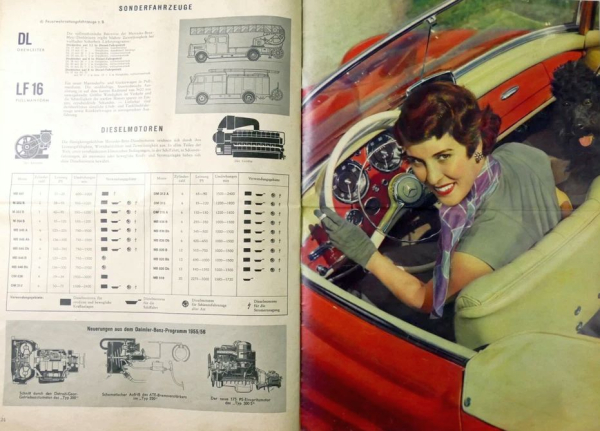 "Mercedes-Benz Illustrierte" Mercedes Firmenzeitschrift 1955 (11482)