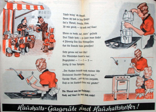 GasAG "Die Hausfrau von heute" Werbezeitschrift fünf Gasherd-Ausgaben 1938-41 (11458)
