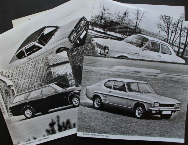 Ford Europa Modellprogramm 1972 sechs Werksfotos (11463)