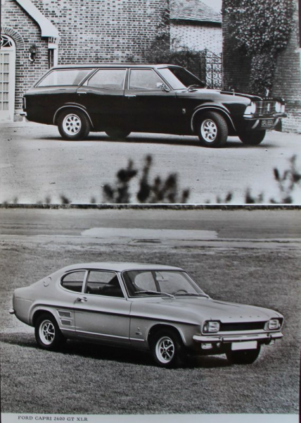Ford Europa Modellprogramm 1972 sechs Werksfotos (11463)