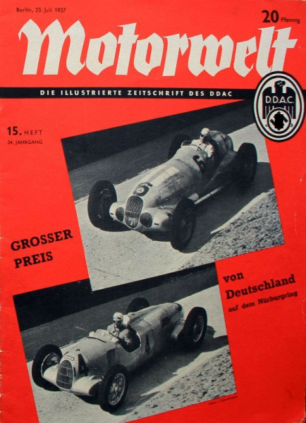 "DDAC Motorwelt" Automobilclub-Zeitschrift 1937 (11474)