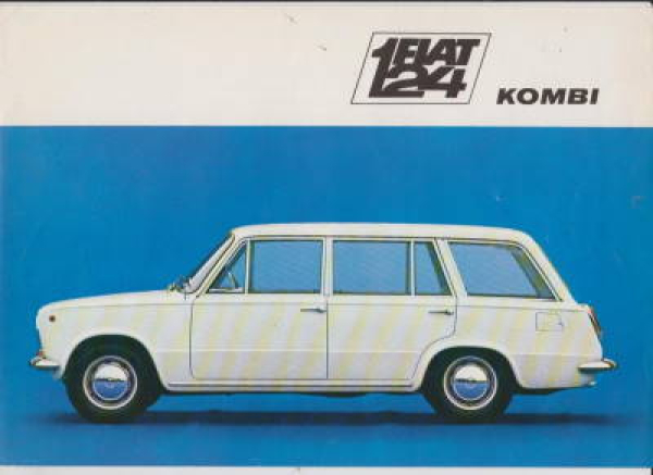 Fiat 124 Kombi Modellprogramm 1971 Automobilprospekt (11517)
