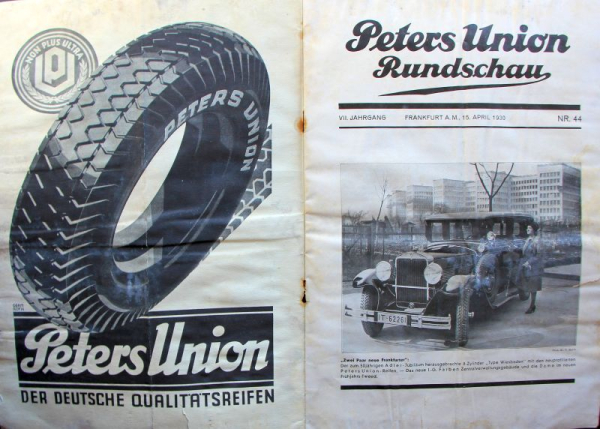 "Peters Union Rundschau" Reifen-Zeitschrift 1930 (11526)