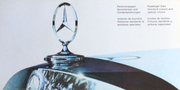 Mercedes-Benz Farbprogramm Lackierungen 1967 Automobilprospekt (11528)