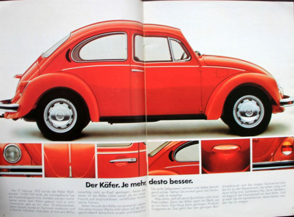 Volkswagen Käfer Modellprogramm 1976 Automobilprospekt (11575)