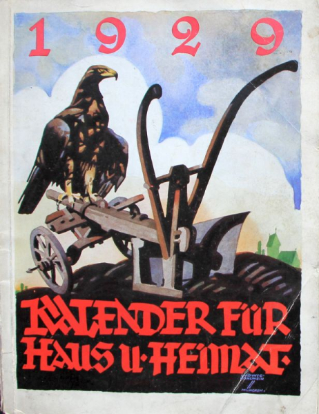 Hohlwein Kalender "Für Haus und Heimat" Jahreskalender 1929 Ludwig Hohlwein (11568)