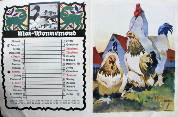 Hohlwein Kalender "Für Haus und Heimat" Jahreskalender 1929 Ludwig Hohlwein (11568)