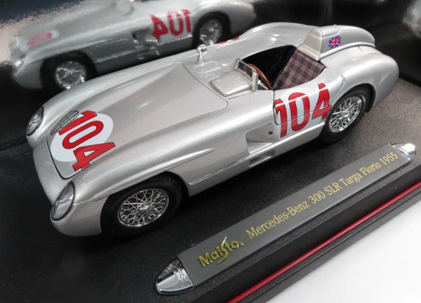 Maisto Mercedes-Benz 300 SLR Mille Miglia 1955 Metallmodell in Originalkarton (11552)