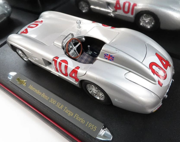 Maisto Mercedes-Benz 300 SLR Mille Miglia 1955 Metallmodell in Originalkarton (11552)