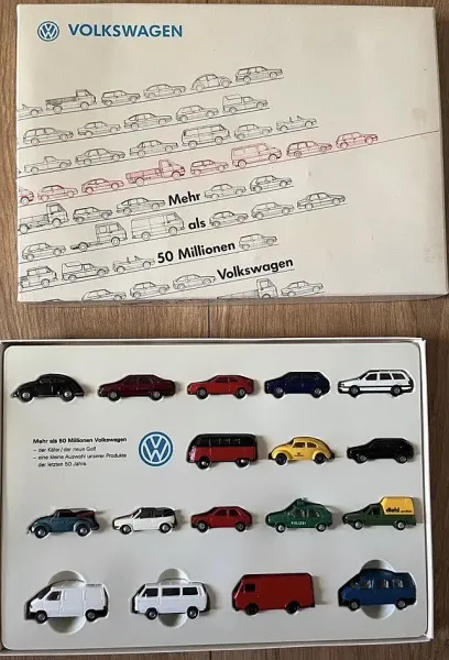 Wiking Volkswagen "Mehr als 50 Millionen" Modellsatz mit 17 Fahrzeugen in Originalbox (11262)