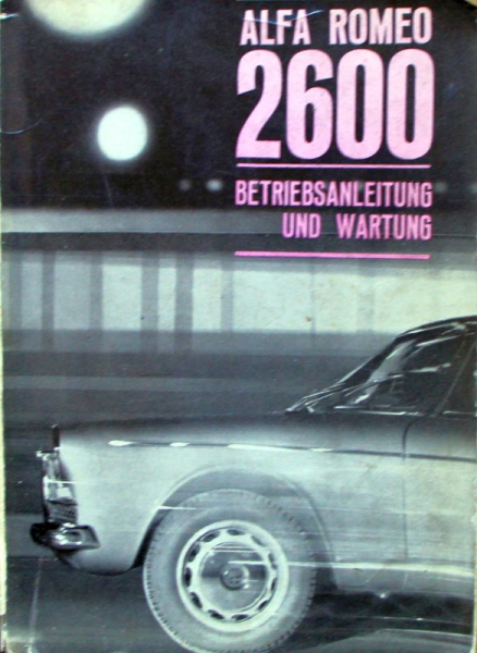 Alfa Romeo 2600 Berlina Sprint 1964 Betriebsanleitung (11636)