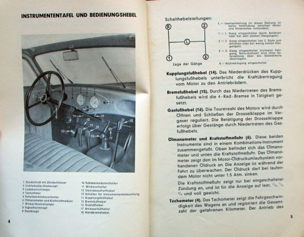 Opel Olympia 1935 Betriebsanleitung (11513)