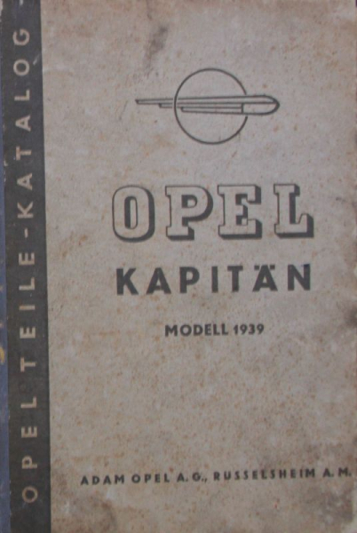 Opel Kapitaen 1939 Spare Part-Cataloge (11631)