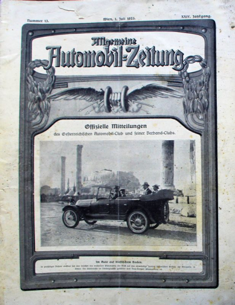 "Allgemeine Automobil-Zeitung" Automobil-Magazin 1923 (11654)