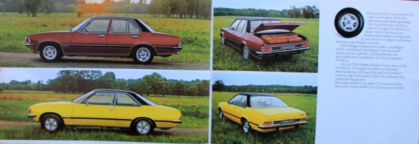 Opel Commodore GS/E Modellprogramm 1976 Automobilprospekt (11670)