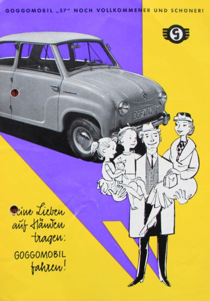 Glas Goggomobil Modellprogramm 1957 Automobilprospekt (11685)