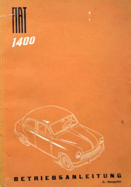 Fiat 1400 Owner Manual 1951 (11704)