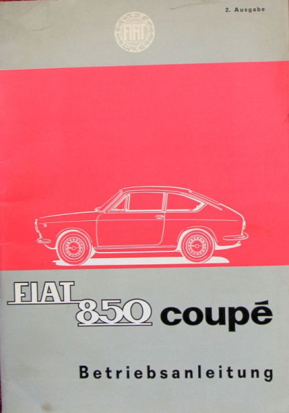 Fiat 850 Coupe 1965 Owner Manual (11707)