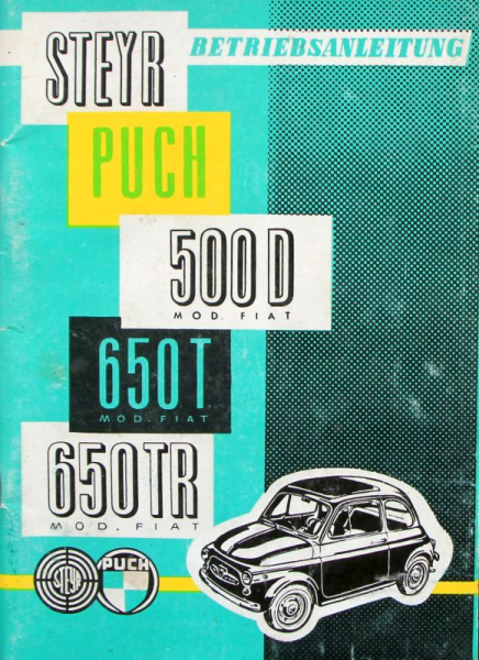 Steyr Puch 500 D - 650 TR 1967 Owner Manual (11710)