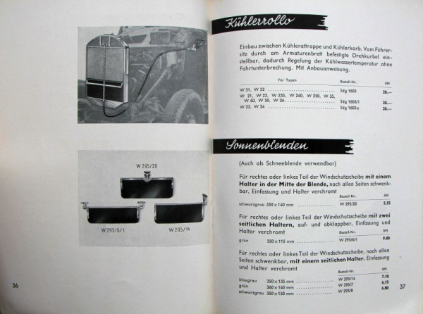 Wanderer Automobil-Zubehör 1939 Automobilkatalog (9834)