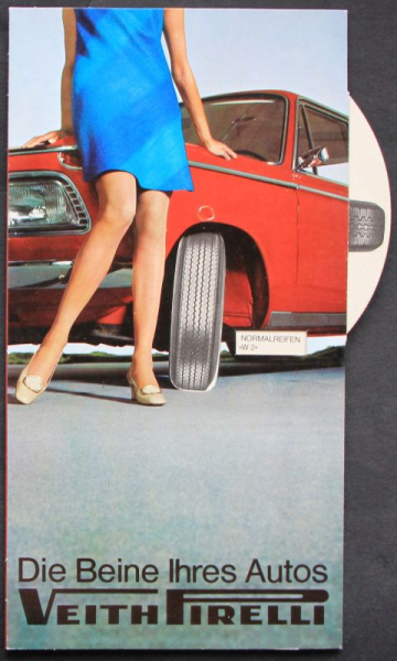 Veith Pirelli Tiretyp-Turntable "Die Beine Ihres Autos" 1968 (11830)