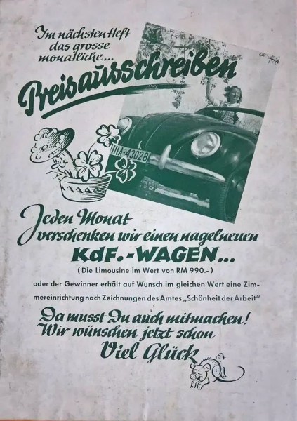 "KdF Monatsheft" Volkswagen KdF Magazine 1939 (11256)