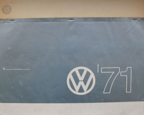 Volkswagen Modellprogramm 1971 Jahreskalender (11755)