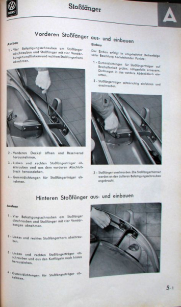 Volkswagen Käfer Reparatur-Leitfaden 1952 Originalordner (11754)