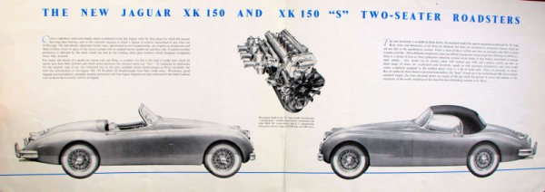 Jaguar XK 150 Roadster Modellprogramm 1958 Automobilprospekt (11740)