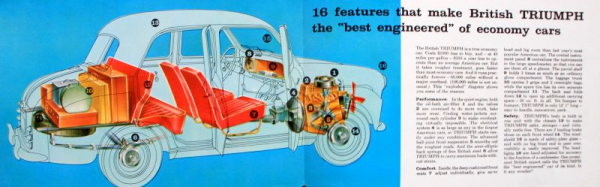 Triumph Sedan Modellprogramm 1959 Automobilprospekt (11738)