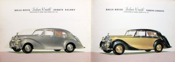 Rolls-Royce Silver Wraith Modellprogramm 1950 Automobilprospekt (11731)