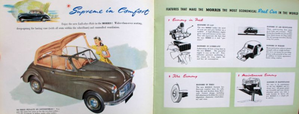 Morris Modellprogramm 1950 Automobilprospekt (11789)