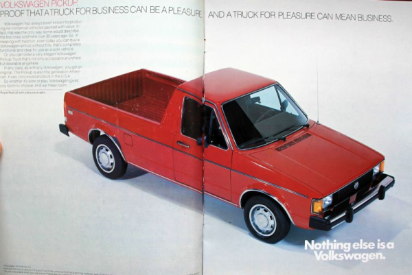 Volkswagen Golf Pickup Modellprogramm 1981 Automobilprospekt (11773)