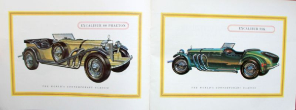 Excalibur SS Modellprogramm 1971 Automobilprospekt (11788)