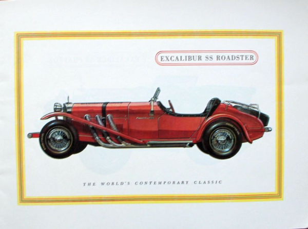 Excalibur SS Modellprogramm 1971 Automobilprospekt (11788)