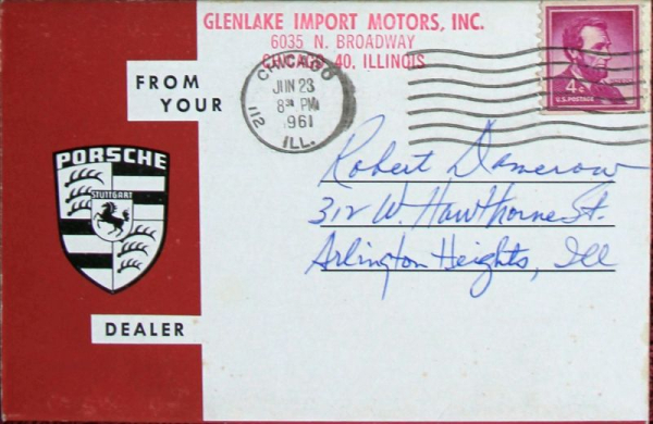 Porsche 356 B Modellprogramm 1961 Leporello Automobilprospekt (11730)