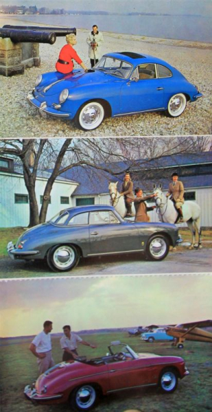 Porsche 356 B Modellprogramm 1961 Leporello Automobilprospekt (11730)