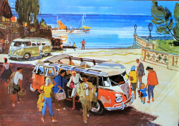 Volkswagen T1 Transporter Sambabus 1962 Automobilprospekt (11774)