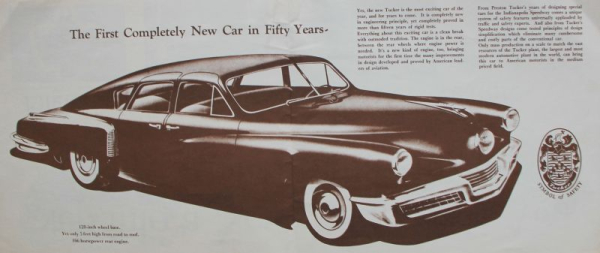 Tucker Torpedo Modellprogramm 1947 Automobilprospekt (7338)