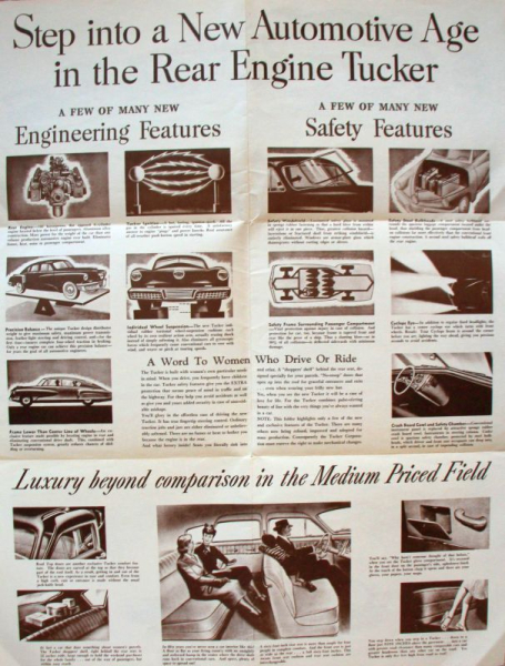 Tucker Torpedo Modellprogramm 1947 Automobilprospekt (7338)