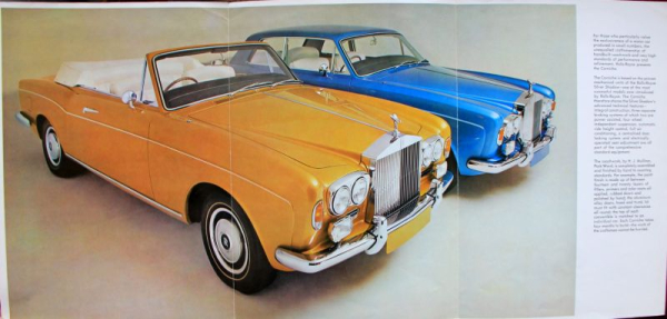 Rolls-Royce Corniche Modellprogramm 1971 Automobilprospekt (11732)