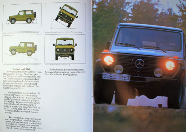 Mercedes-Benz 240 GD - 280 GE Geländewagen Modellprogramm 1984 Automobilprospekt (11781)