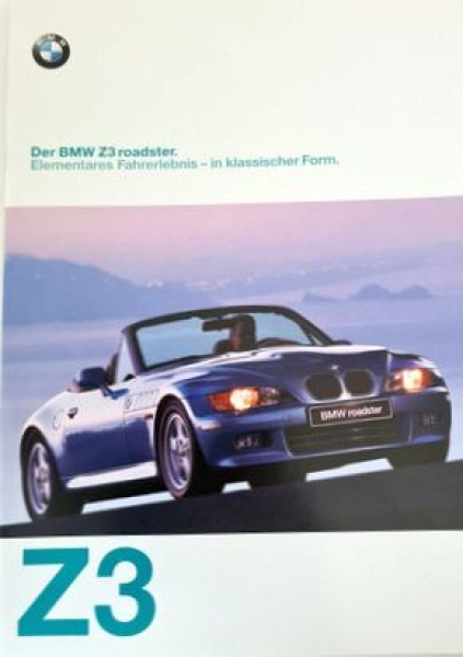 BMW Z 3 Roadster Modellprogramm 1997 Automobilprospekt (11797)
