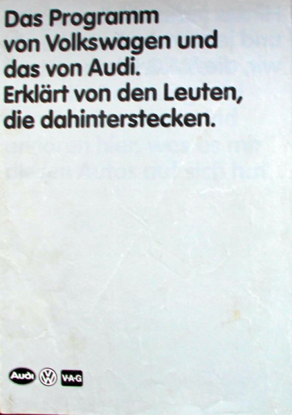 Volkswagen Modellprogramm 1983 Automobilprospekt (11776)