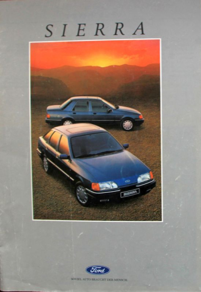 Ford Sierra Modellprogramm 1986 Automobilprospekt (11785)